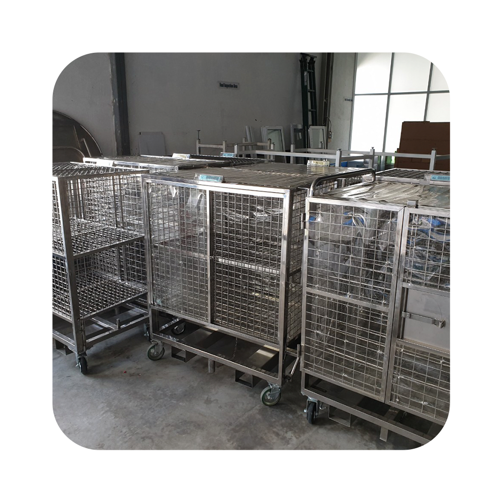 Xe đẩy lưới inox