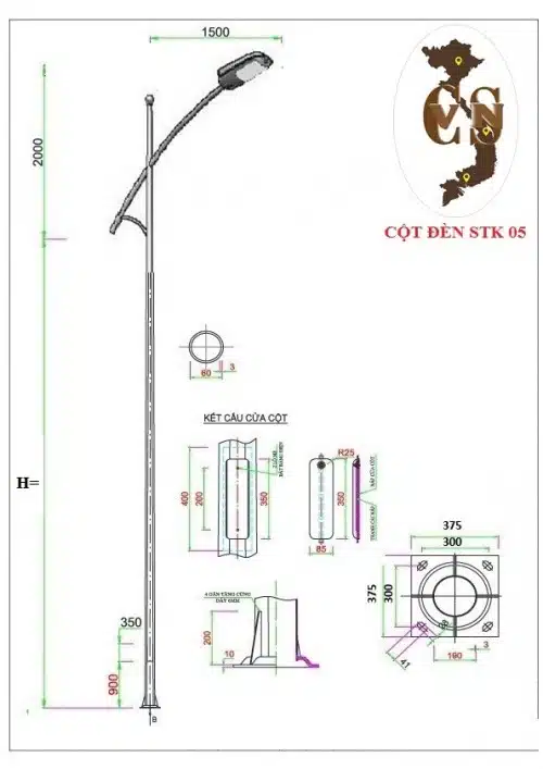 Trụ đèn cao áp