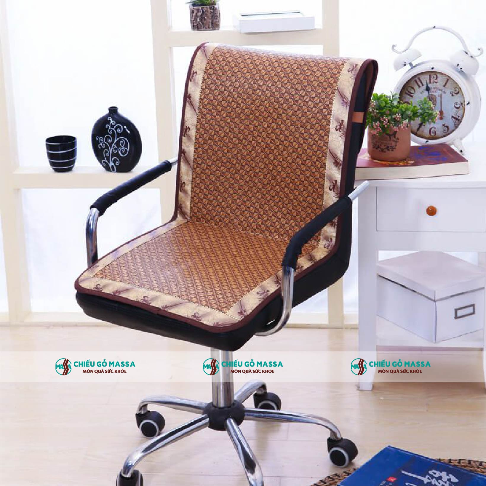 Tấm hạt gỗ lót ghế thường