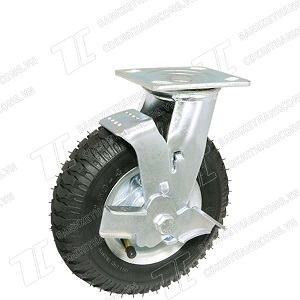 Bánh xe cao su lốp hơi HBH200 khóa