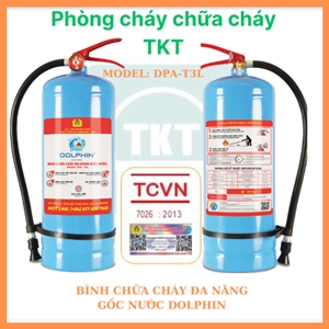 Bình Chữa Cháy Đa Năng Dolphin Pin Điện Vỏ Thép 3 Lit