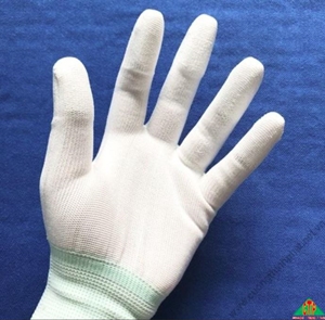 Găng Tay Sợi Polyester PU Phủ Ngón
