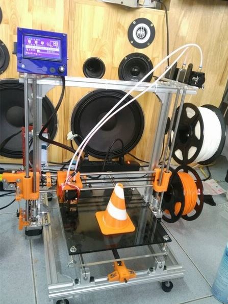 Máy in 3D Prusa nhôm 2 màu