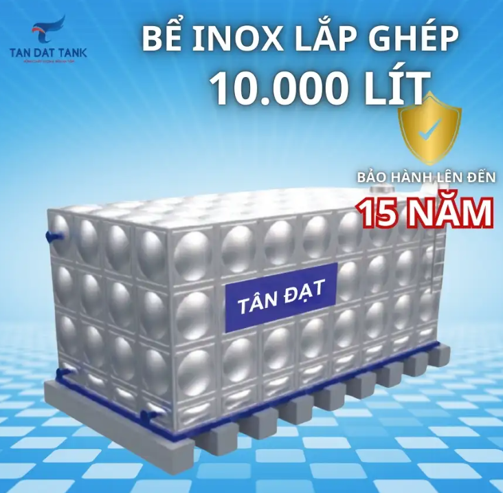 Bể inox lắp ghép