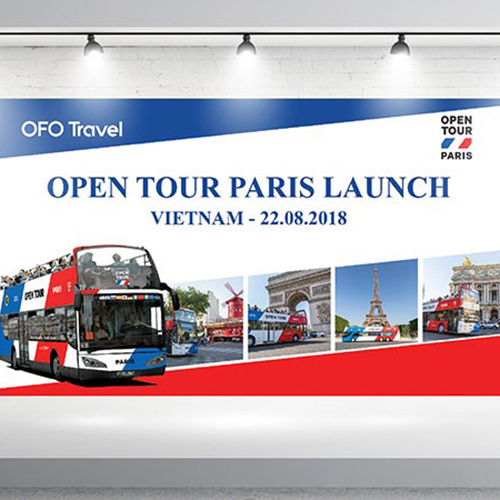In banner