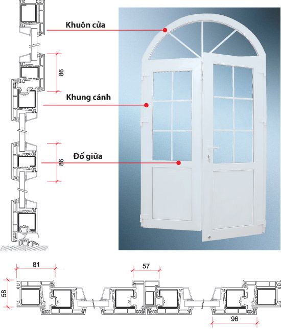 Cửa đi mở quay 2 cánh