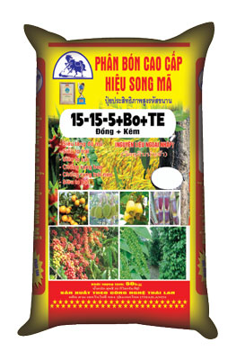 Phân bón Song Mã 15 - 15 - 5 Bo TE
