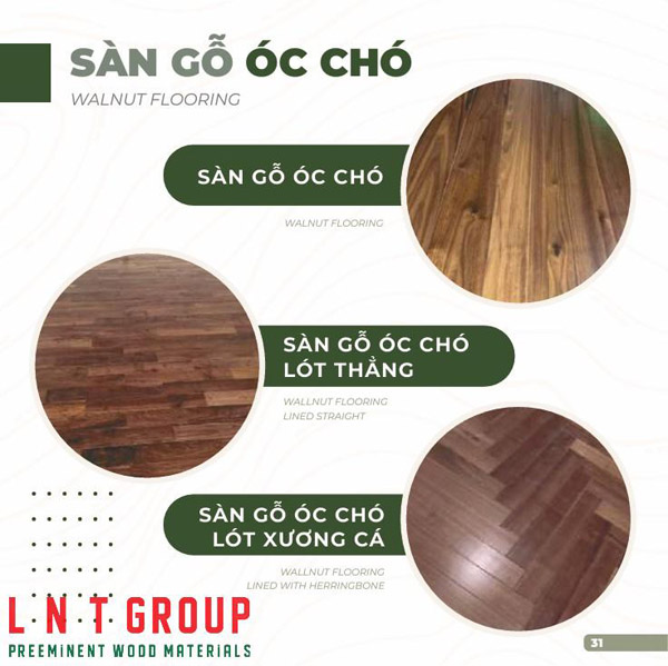 Sàn gỗ óc chó