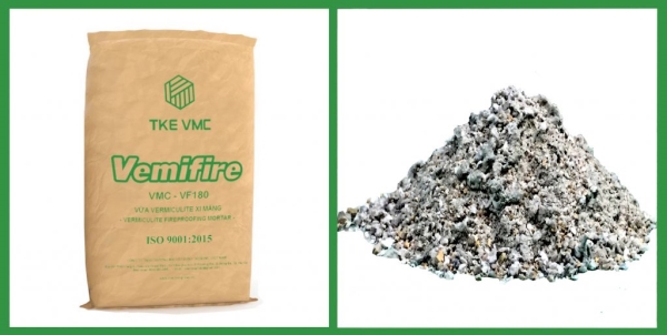 Vữa Vermiculite xi măng chống cháy