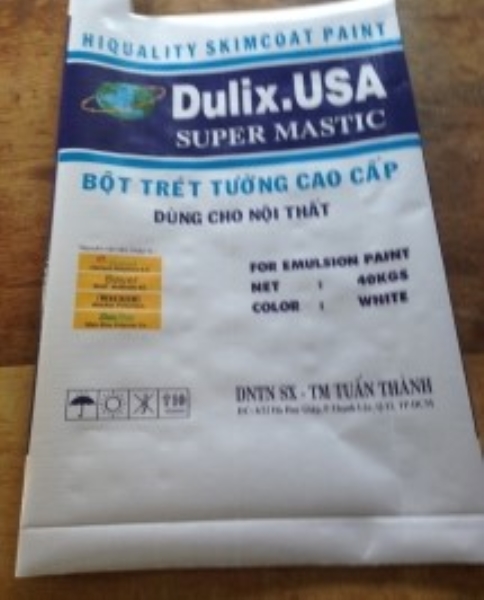 Bao đựng bột trét tường xi măng