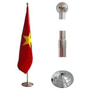 Cột Cờ Inox Văn Phòng Tùy Chỉnh Bạc Thường