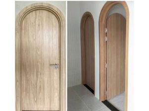 Cửa Gỗ Nhựa Vòm Phẳng Trơn