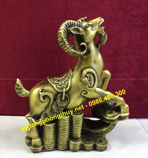 Tượng dê phong thủy bằng đồng