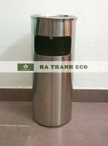 Thùng rác gạt tàn inox