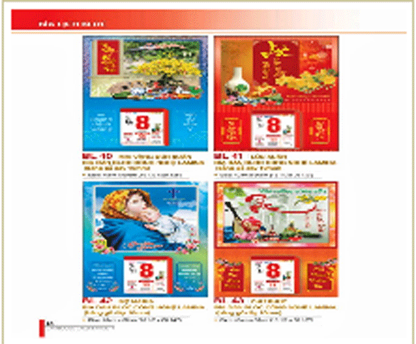 Bìa lịch Laminate
