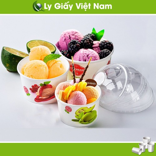 Ly giấy đựng kem
