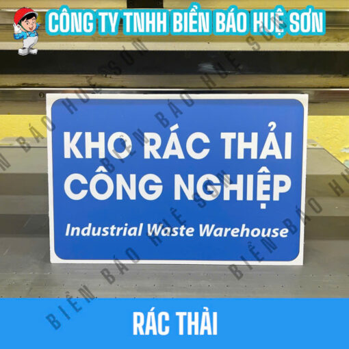 Biển báo kho rác thải công nghiệp