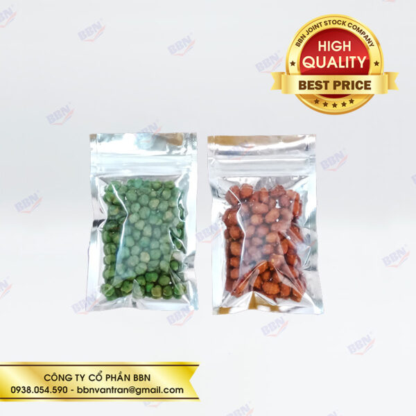 Túi 3 biên mặt trong mặt bạc