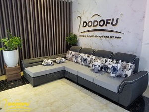 Sofa tay nhún xám tro