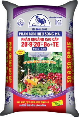 Phân khoáng cao cấp 20 - 9 - 20 Bo TE