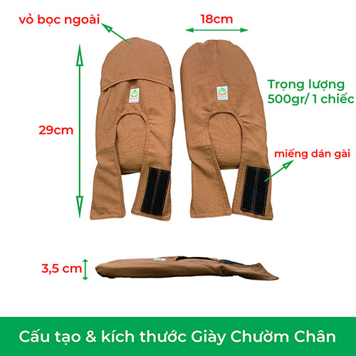 Giày chườm chân thảo dược