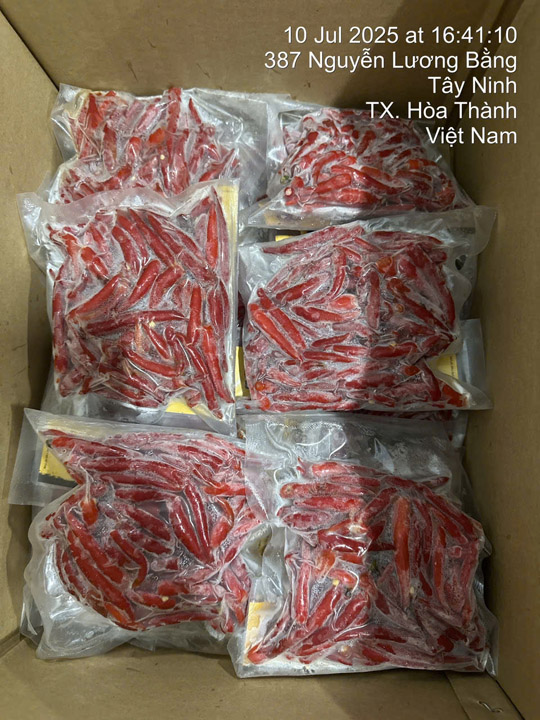 Ớt cấp đông