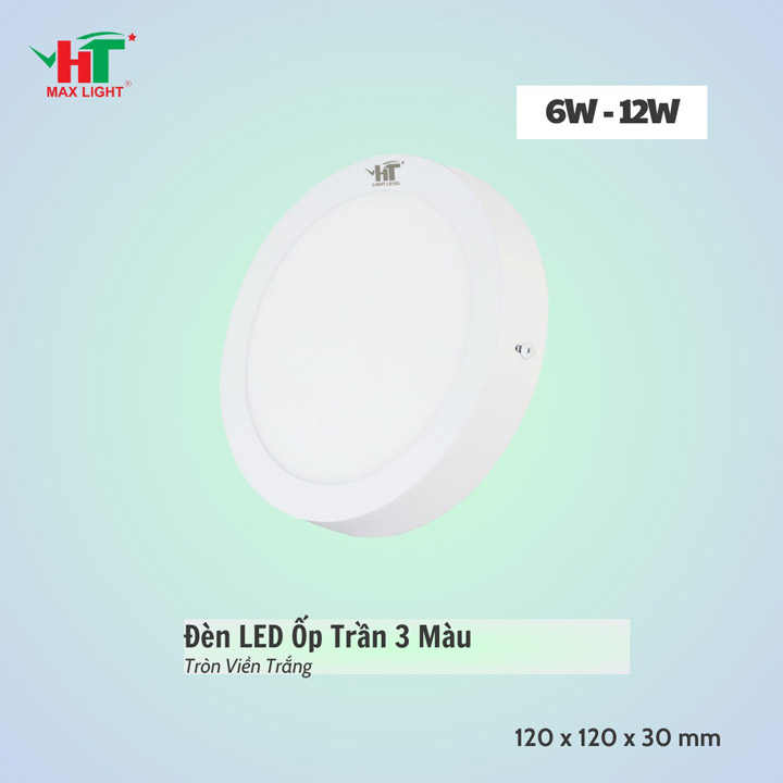Đèn LED ốp trần tròn 3 màu
