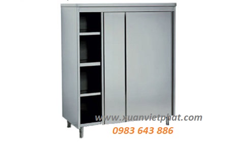 Tủ gia vị cửa lùa 3 tầng inox