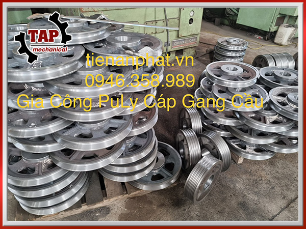 Gia công Puly cáp gang cầu