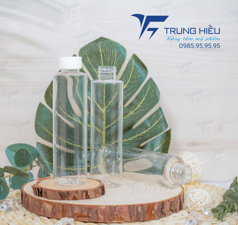 Chai PETG trong suốt mẫu tròn