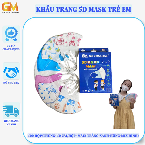 Khẩu trang 5D trẻ em