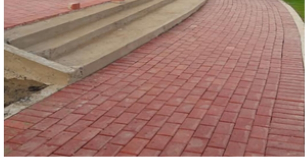 Gạch block chữ nhật đỏ men bóng