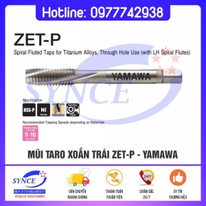 Mũi Taro ZET-P Xoắn Trái Chạy Lỗ Thông Hợp Kim Titan