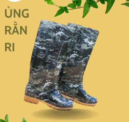 Ủng rằn ri đế vàng