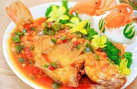Cá riêu hồng sốt