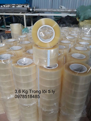 Băng dính trắng trong loại 3.6kg mỗi cây