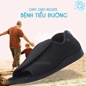 Giày Tiểu Đường Quai Chéo Xé Dán Thoáng Khí