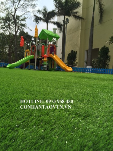 Thi công cỏ nhân tạo trường mầm non