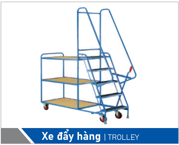 Xe đẩy hàng có bậc thang