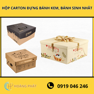 Hộp Carton Đựng Bánh Kem