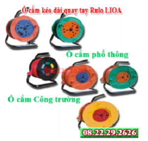 Ổ cắm kéo dài tay quay Rulo Lioa