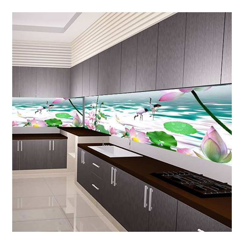 Kính ốp bếp 3D - Đầm Sen