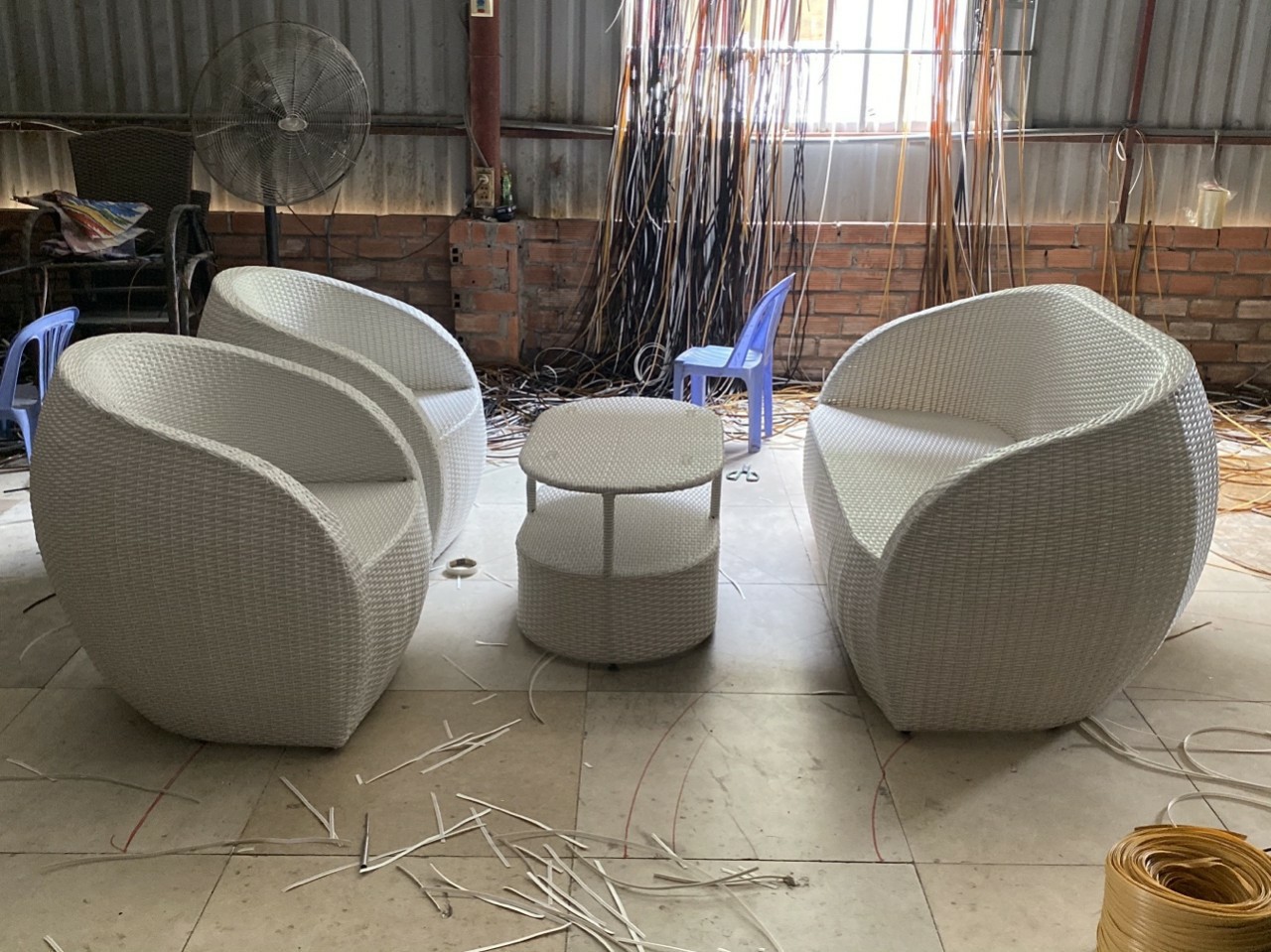 Bàn ghê nhựa giả mây