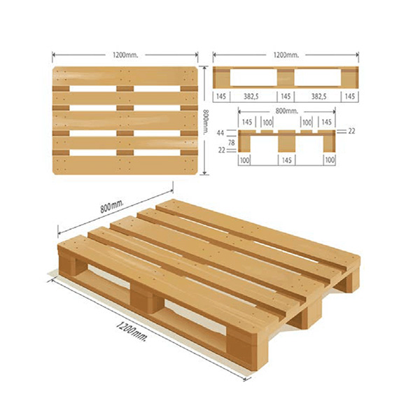 Pallet gỗ 4 hướng nâng