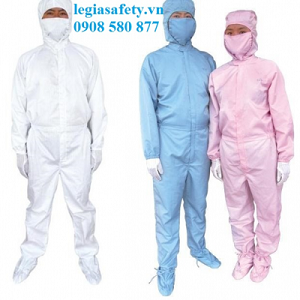 Quần áo chống tĩnh điện liền mũ liền quần