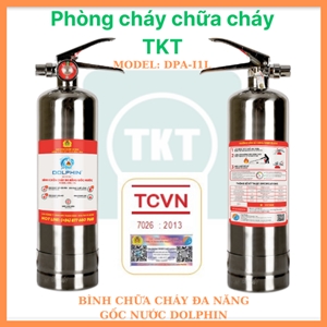 Bình Chữa Cháy Đa Năng Dolphin DPA Pin Điện Vỏ Inox 1 Lit