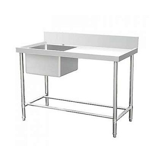 Chậu Rửa 1 Hố Inox Kèm Bàn Lệch Phải