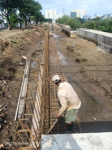 Thi công bờ kè