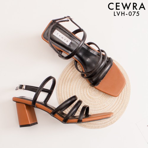 Giày Sandal gót vuông 7 phân Cewra
