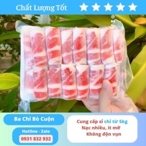 Ba chỉ bò cuộn